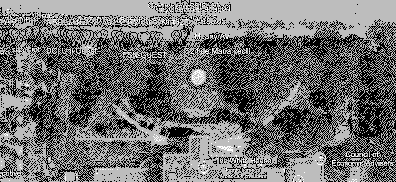 vue satellite de la maison blanche